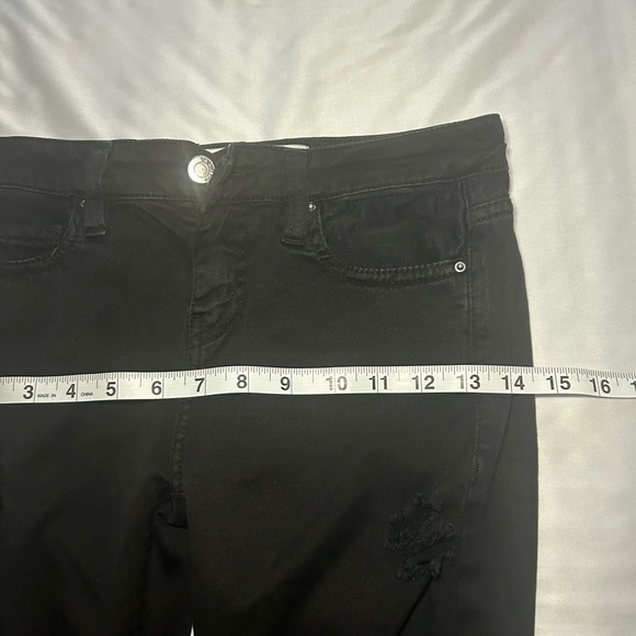 IRO Ajuste Distressed Skinny Cropped Jeans Black Women’s,Size 25 - Picture 10 of 15